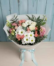 Букет цветов из:  Розы, Лизиантусы и Хризантемы #REPLACE_PRED# Бачи-Юрте