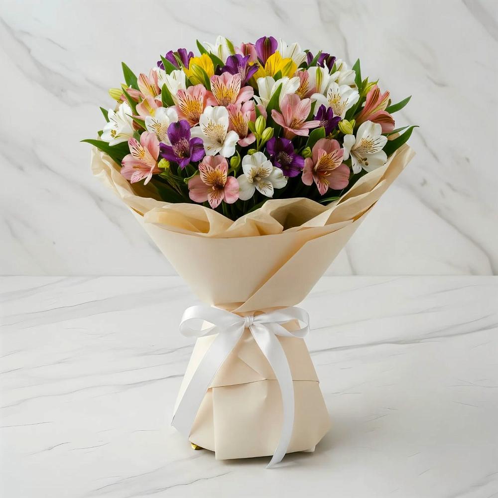 Букет цветов из: Альстромерии в Бачи-Юрте