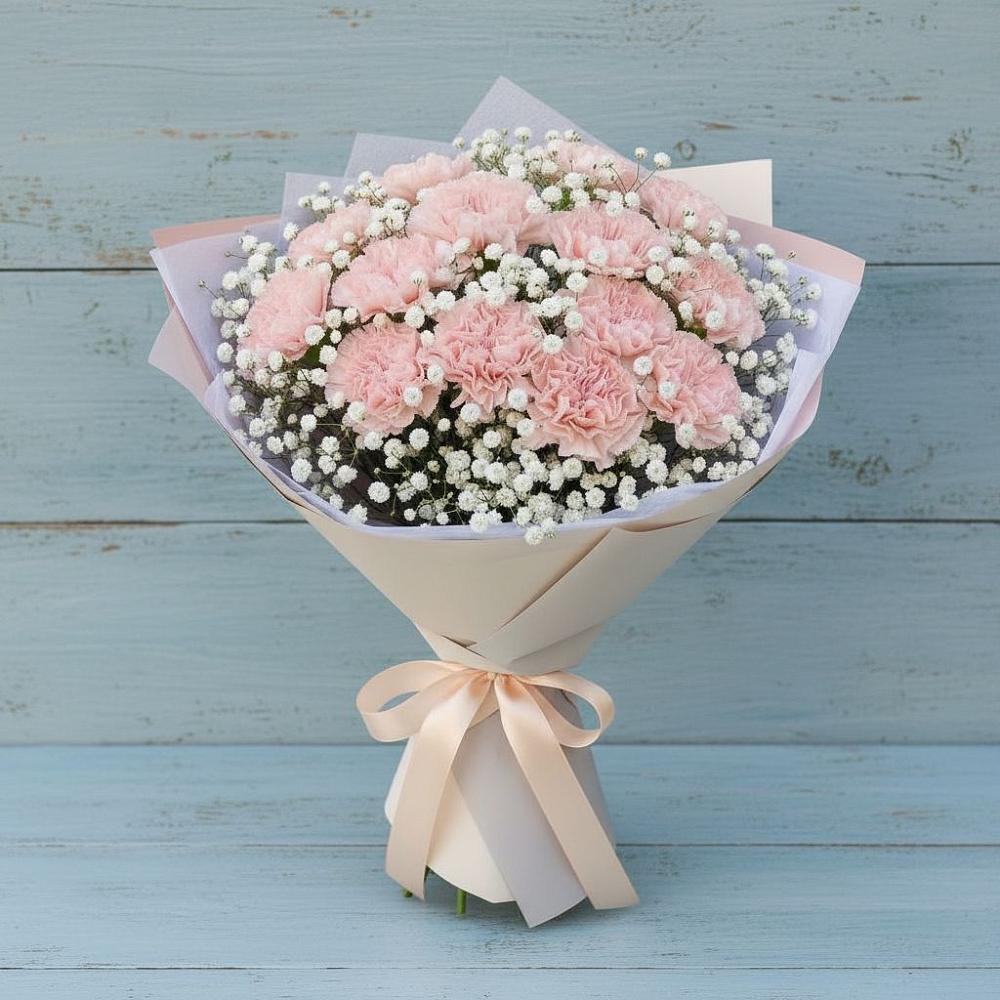 Букет цветов из: Гвоздики в Бачи-Юрте