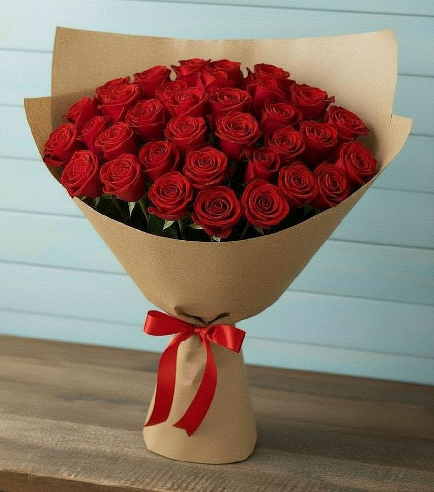 Букет Красные розы Милано в Бачи-Юрте