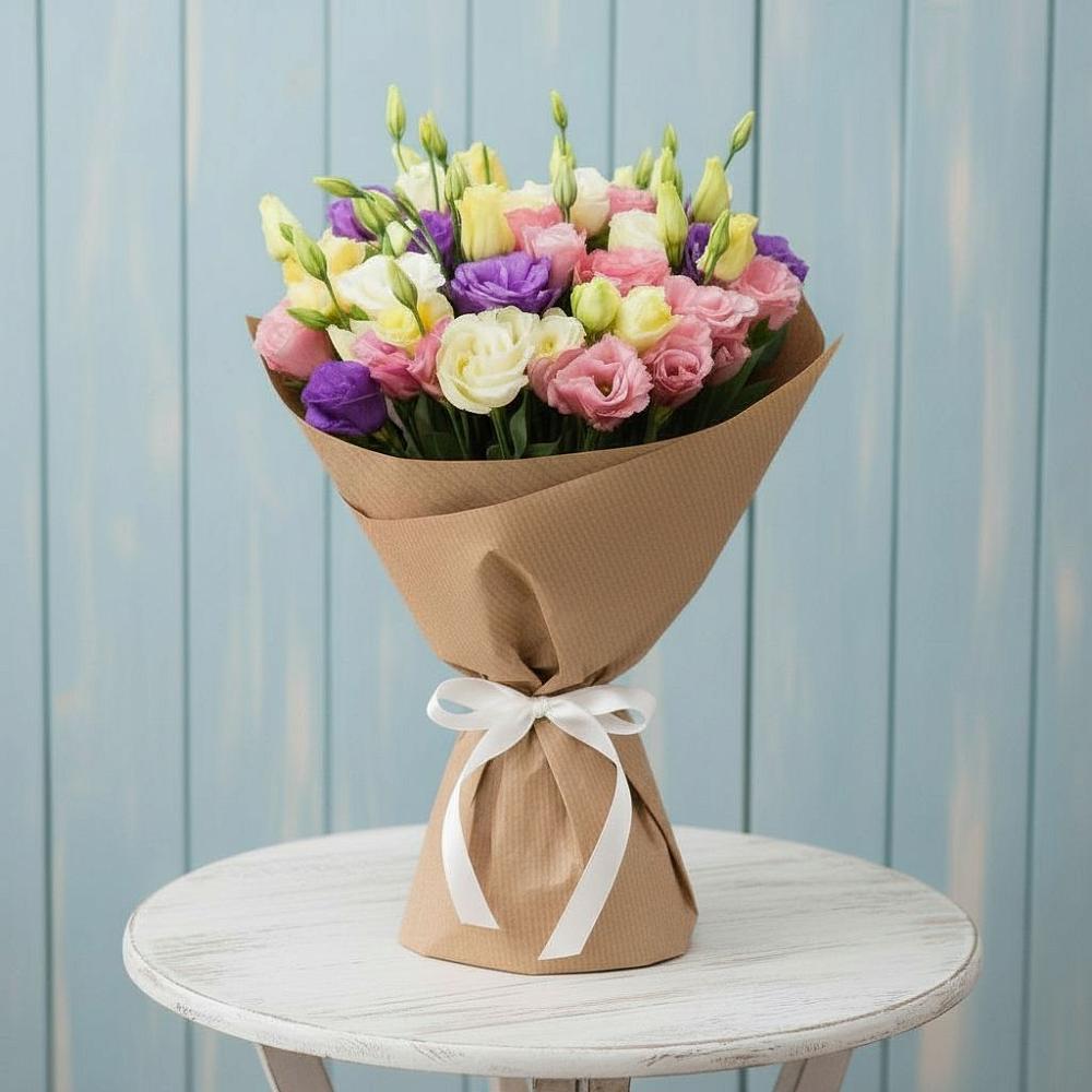 Букет цветов из: Лизиантусы в Бачи-Юрте