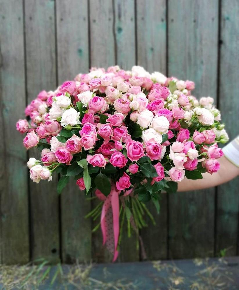 Букет Розовые кустовые розы Натали и Лав Лидия в Бачи-Юрте