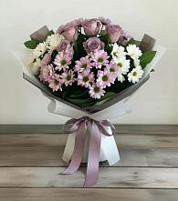 Букет цветов из:  Хризантемы и Розы #REPLACE_PRED# Бачи-Юрте