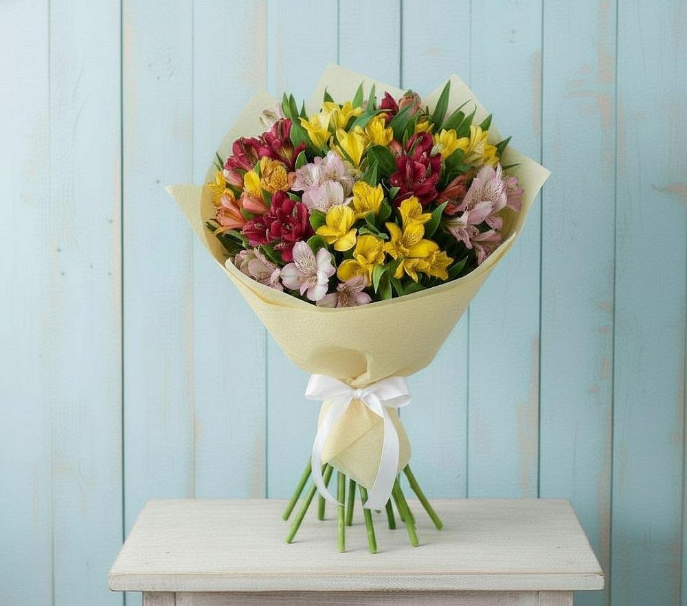 Букет цветов из: Альстромерии в Бачи-Юрте