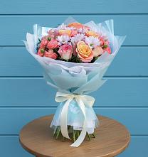 Букет цветов из:  Хризантемы и Розы в Бачи-Юрте