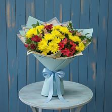 Букет цветов из:  Альстромерии и Хризантемы #REPLACE_PRED# Бачи-Юрте