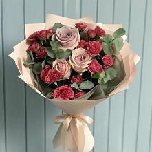 Букет цветов из:  Гвоздики и Розы в Бачи-Юрте