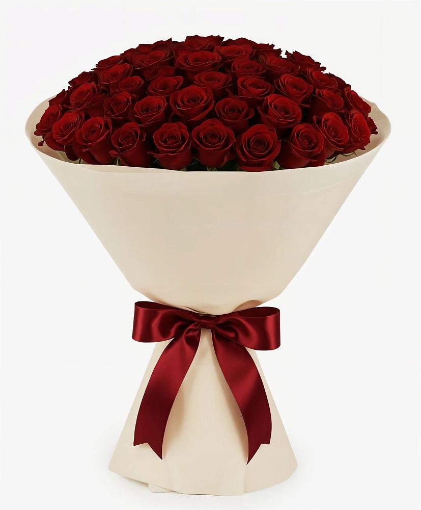 Букет 101 Бордовая роза Блэк Бакарра в Бачи-Юрте