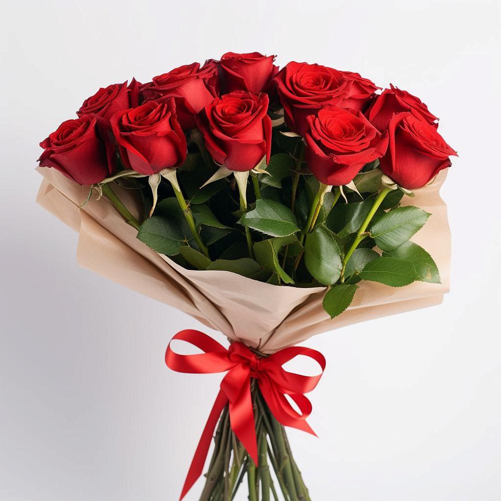 Букет 11 Красных роз Эдлесс Лав в Бачи-Юрте