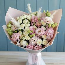 Букет цветов из:  Альстромерии и Розы в Бачи-Юрте