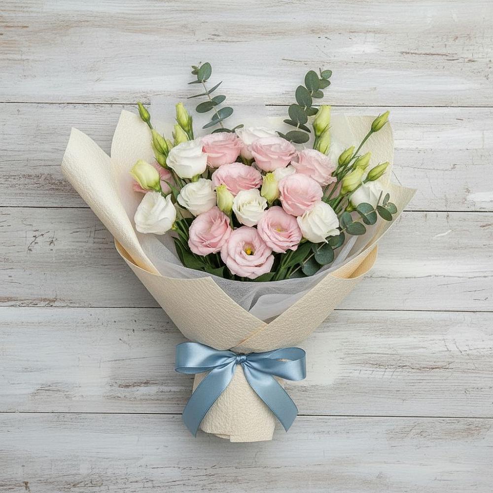 Букет цветов из: Лизиантусы в Бачи-Юрте